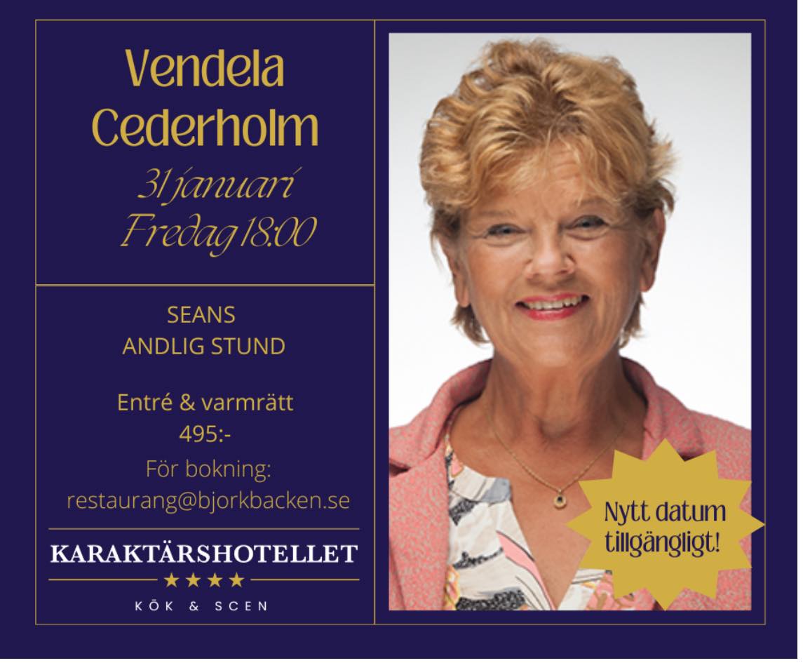 Seans med Vendela Cederholm på Björkbacken och Karaktärshotell