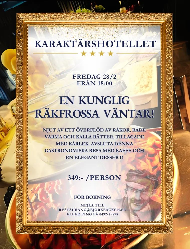 Räkfrossa på Karaktärshotellet i Vimmerby