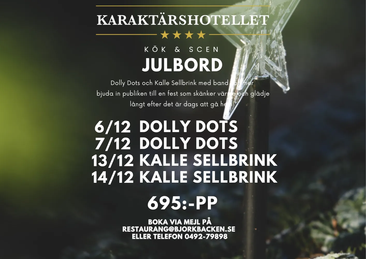 Julbord på Karaktärshotellets Kök & Scen